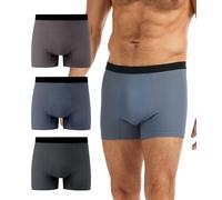 SUNCHIRI Incontinence Underwear for Men, Washable Resuable Modal Boxer Briefs for Bladder Control, Light Absorbency, 3 Pack (3, Multicolor01, XXX-Large)