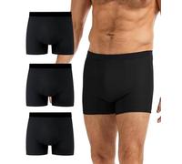 SUNCHIRI Incontinence Underwear for Men, Washable Resuable Modal Boxer Briefs for Bladder Control, Light Absorbency, 3 Pack (3, Black, Medium)