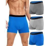 SUNCHIRI Men's Incontinence Underwear, 150 ML Absorbency Washable and Reusable Cotton Leakproof Protection Boxer Briefs 3 Pack (Multicolor, XX-Large)
