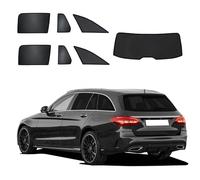 SunClip Privacy & Sun protection compatible with Mercedes C-Class W205 Kombi 2014-2021, Black