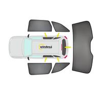 SunClip Privacy & Sun protection compatible with Volkswagen Multivan T7 2021- (long wheel base, without sliding windows)