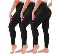 SUNCLOVE 3pairs of Womens Leggings-high Waist Tummy Yoga Pants-Non-Perspective Fitness Sports Leggings-Regular and XL, 01 Black/Black/Black/, Medium