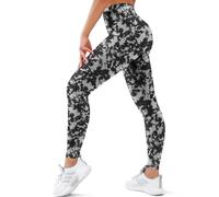 SUNCLOVE High Waisted Leggings for Women Tummy Control Buttery Soft Yoga Pants Womens Gym Workout Running Leggings, Marble Grey, Large-X-Large
