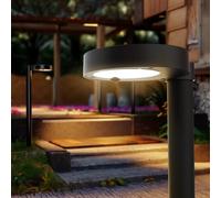 Sunco 6 Pack 2W LED Solar Pathway Walkway Backyard Garden Patio Residential Ambient Decorative Outdoor Light-MD4, 120 Lumens, Selectable CCT 2700K Soft White /4000K Cool White, Dimmable, 3.7V