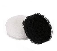 Suncoolla 2.5cm Wide 10M Lace Ribbon Elastic Band Flower Edge Trimming Webbing for Sewing Craft Wedding Party Decor DIY Lingerie Clothes (White)