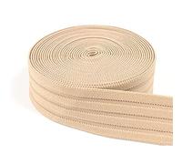 Suncoolla 40mm Wide Double Face Plush Elastic,Sewing Elastic Bands Strap 5M Long (Beige)