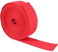 Suncoolla 5M Canvas Cotton Plain Weave Webbing Strap Bag Belt Tape 25/38/50mm (Red, 38mm)