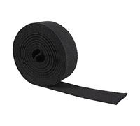 Suncoolla 5M Thicken 2.0mm Canvas Cotton Plain Weave Webbing Strap Bag Belt Tape 25/38/50mm (Black, 25mm)