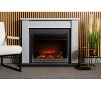 Suncrest Amberley Fireplace Suite In Textured Grey And Anthracite With Electric Fire