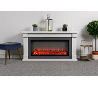 Suncrest Barrow Fireplace Suite In Textured Grey And Anthracite With Electric Fire