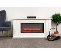 Suncrest Kendal Fireplace Suite In Textured White With Electric Fire