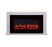Suncrest Lumley Textured White/High Gloss Black Electric Suite Fireplace