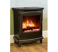 Suncrest Mitford Electric Freestanding Stone Fire Black
