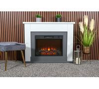 Suncrest Ryedale Fireplace Suite In Textured Grey And Anthracite With Electric Fire