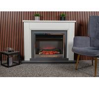 Suncrest Tilbury Fireplace Suite In Textured Grey And Anthracite With Electric Fire