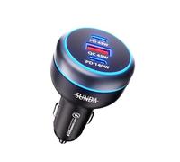 SUNDA 230W USB C Fast Car Charger, 3-Ports Car Charger Adapter, Dual Type C PD140W/PPS63W Compatible with iPhone16/15Pro/Max/iPhone14/Laptop/Galaxy/SamsungS24, USB-A 45W QC3.0 for Android