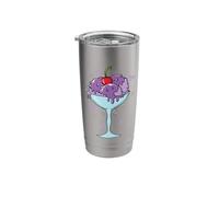 Sundae with Fruit Ice Cream and a Cherry Stainless Steel Insulated Tumbler