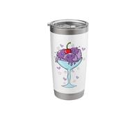 Sundae with Fruit Ice Cream and a Cherry Stainless Steel Insulated Tumbler
