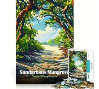 Sundarbans Mangrove 1000 Piece Jigsaw Puzzles for Adults Teenagers Memory Upgrade Light Relax Sharp Cut Lovely Gift 50x75cm