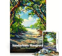 Sundarbans Mangrove 1000 Piece Jigsaw Puzzles for Adults Teenagers Memory Upgrade Light Relax Sharp Cut Lovely Gift 50x75cm