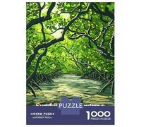 Sundarbans Mangrove Forest 1000 Piece Jigsaw Puzzle, Old Europe Travel Artwork, Decorative Artwork, Matte Printed Jigsaw, Family Night Game for Adults, 52x38cm/1000pcs