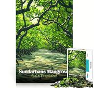 Sundarbans Mangrove Forest for Adults 1000 Piece Puzzle Mind Exercise Toy Gentle Leisure Design Assembly Seasonal Gift 38x26cm