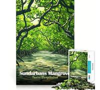 Sundarbans Mangrove Forest Jigsaw Puzzle 1000 Piece for Teenagers Clear Logic Toy Easy Leisure Perfect Cut Birthday Gift 38x52cm