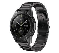 SUNDAREE 20MM Strap Compatible with Samsung Galaxy Watch 42mm sm-r810/Garmin Venu SQ 2 Vívoactive 5/AMAZFIT GTS 4 MINI/Huawei GT 3,Men Black Stainless Steel Metal Replacement Bracelet Smartwatch Band