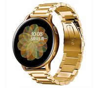 SUNDAREE Compatible with Galaxy Watch Active 2 Strap,20mm Gold Stainless Steel Metal Replacement Bracelet Smartwatch Band for Samsung Samsung Galaxy Watch Acitve 2 4mm 44mm/Galaxy Acitve/Garmin Venu