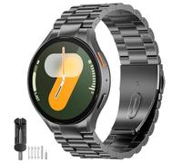 SUNDAREE No Gap Strap Compatible with Samsung Galaxy Watch 7 44MM/6 Classic 47MM/5 Pro 45MM/FE 40MM,Men Woman Stainless Steel Metal Band for Watch 7/6/5/4 46MM 43MM 42MM,Grey