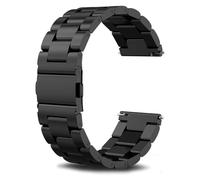 SUNDAREE Strap Compatible with Garmin Vívoactive 6 5 3/Venu/Sq 2/Vívomove 3 Trend/Forerunner 245 645 55 Music 165,20MM Stainless Steel Metal Black Watch Band