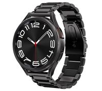 SUNDAREE Strap Compatible with Samsung Galaxy Watch 7 FE 6 5 4 44MM 40MM/6 4 Classic 42MM 43MM 46MM 47MM LTE/5 Pro 45MM/Active 2/Garmin Venu,20MM Black Stainless Steel Metal Replacement Watch Band