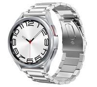 SUNDAREE Strap Compatible with Samsung Galaxy Watch 7 FE 6 5 4 44MM 40MM/6 4 Classic 42MM 43MM 46MM 47MM LTE/5 Pro 45MM/Active 2/Garmin Venu,20MM Silver Stainless Steel Metal Replacement Watch Band