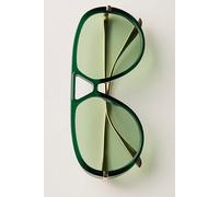 Sunday Afternoon Oversized Aviator Sunglasses at Free People in Green - female