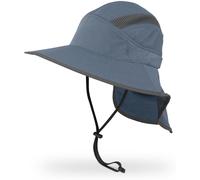 Sunday Afternoons 'Ultra Adventure' Kids UPF 50+ Sun Hat with Neck Cape in Mid Blue | Size: Large Sunday Afternoons Mid Blue L
