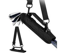 Sunday Carry Bag,Golf Club Bag for Men Portable Mini Sunday Bag with Tee Holder for 5 Clubs Lightweight Carry Case (SOB006-Black)