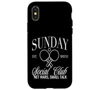 Sunday Club Table Tennis Net Wars, Small Talk Graphic Case for iPhone X/XS