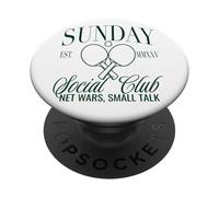 Sunday Club Table Tennis Net Wars, Small Talk Graphic PopSockets Adhesive PopGrip