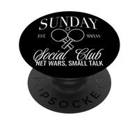 Sunday Club Table Tennis Net Wars, Small Talk Graphic PopSockets Adhesive PopGrip