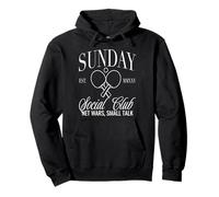 Sunday Club Table Tennis Net Wars, Small Talk Graphic Pullover Hoodie