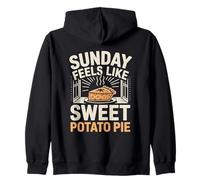 Sunday Feels Like Sweet Potato Pie Funny Dessert Zip Hoodie