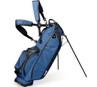 Sunday Golf Ryder Stand Bag: Lightweight Golf Bag, 2.2kg (4.9 lbs),Features Waterproof Zippers,7 Spacious Pockets,Velcro Glove Holder and Rain Hood. Ideal Golf Stand Bag for Up to 14 Clubs, Navy Blue