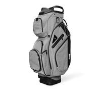 Sunday Golf Bag Big Rig Large Golf Stand Bag Ultra-Light 14-Way Divider Cart Bag with 12 Pockets, Rain Cover, and Stable Base - Ideal for Trolleys or Buggies Golf Bags for Men & Women - Heather Grey