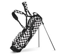 Sunday Golf El Camino Golf Bag by - Lightweight Stand Bag with Double Strap - Easy to Carry - Fits a Full Set of Clubs. Minimalist Golfers, and Golf Carts (Black & White Check)