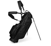 Sunday Golf Ryder S Class Full Size Golf Bag - Water-Resistant Vegan Leather, Golf Bags for Men, Easy-Clean Surface, Golf Stand Bag with Backpack Strap, 5-Way Divider, Black