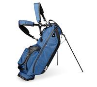 Sunday Golf Ryder Stand Bag: Lightweight Golf Bag, 2.2kg (4.9 lbs),Features Waterproof Zippers,7 Spacious Pockets,Velcro Glove Holder and Rain Hood. Ideal Golf Stand Bag for Up to 14 Clubs, Navy Blue