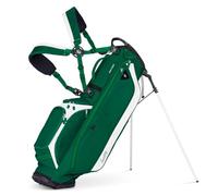Sunday Golf Ryder Stand Bag: Lightweight Golf Bag, 2.2kg, Features Waterproof Zippers, 7 Spacious Pockets, Velcro Glove Holder and Rain Hood. Ideal Golf Stand Bag for Up to 14 Clubs, Evergreen