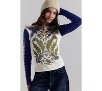 Sunday Market Folklorian Twist Long Sleeve Top at Free People in Ivory Ground Combo, Size: XS - female