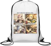 Sunday Productivity Expectations vs Reality Gym Sack Casual Drawstring Bag White