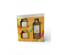 Sunday Rain Mango & Coconut Bundle Bubble Bath, body Scrub, Bath crystals Gift set